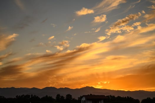 Vibrant sunset sky background during golden hour, sunset, golden hour, sky, background 3