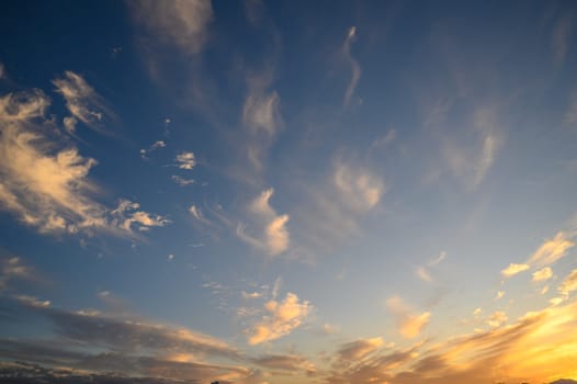 Real day sky - real blue sky during daytime with white light clouds Freedom and peace 2