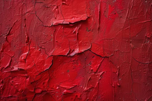 Peeling red paint on wall texture for interior design background