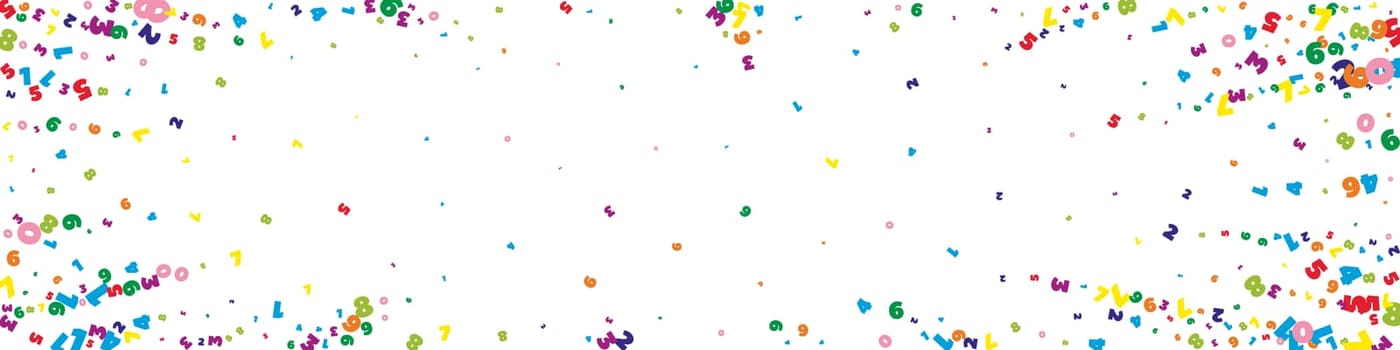 Flying latin letters. Colorful childish scattered charachters of English alphabet. Foreign languages study concept. Back to school banner .