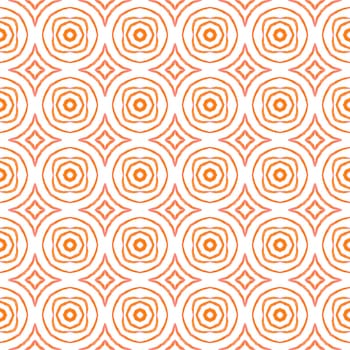 Mosaic seamless pattern. Orange incredible boho chic summer design. Hand drawn green mosaic seamless border. Textile ready glamorous print, swimwear fabric, wallpaper, wrapping.