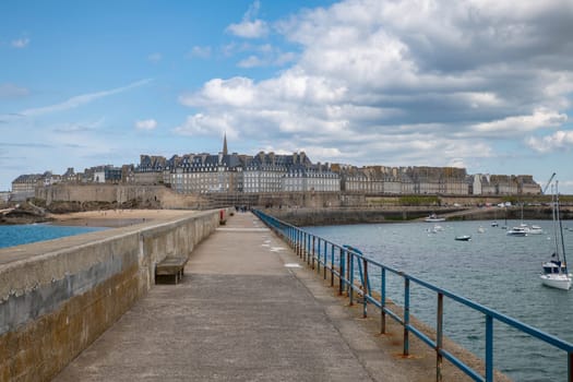St Malo,france,29-04-2024: or Saint Malo, Brittany, France from the harbour walls