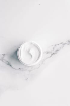 Skincare and body care, luxury spa and clean products concept - organic beauty cosmetics on marble, home spa flatlay background