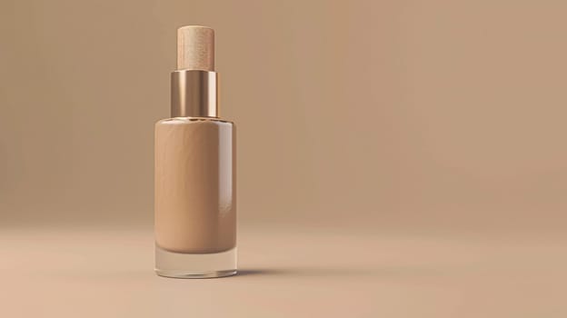 Make-up foundation cosmetics product, beige cosmetic makeup and skincare cream sample as luxury beauty brand design