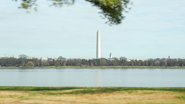 The Washington Monument, a 555-foot obelisk in D.C., completed in 1884, honors George Washington. Symbolizing American history and unity, it attracts global visitors.