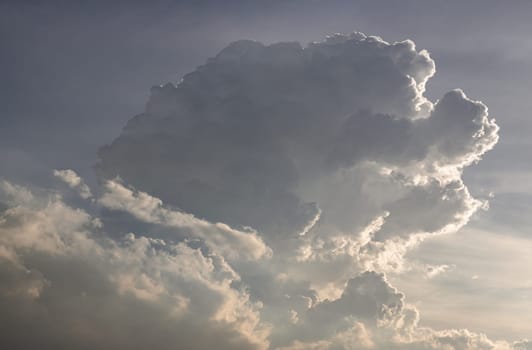 Amazing clouds like a heaven for background wallpaper and texture. The sky is being covered with fluffy white clouds, Concept idea of Imaginative clouds nature, Nature abstract composition, Copy space, Selective Focus.