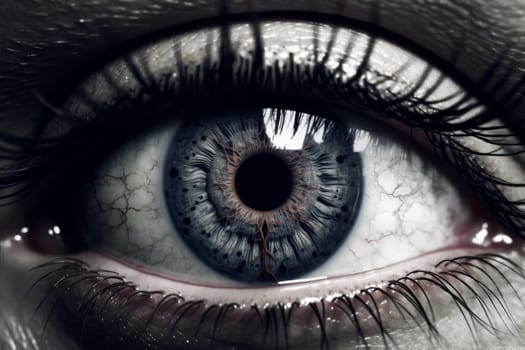 Dark amazing fantastic eye. Generative AI.