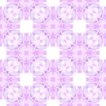 Exotic seamless pattern. Purple dramatic boho chic summer design. Summer exotic seamless border. Textile ready immaculate print, swimwear fabric, wallpaper, wrapping.