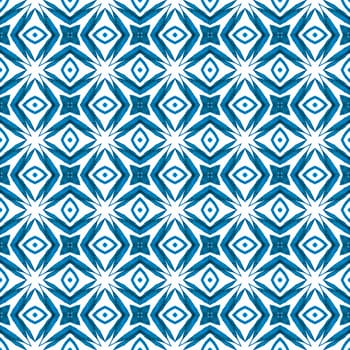Hand drawn green mosaic seamless border. Blue wondrous boho chic summer design. Textile ready glamorous print, swimwear fabric, wallpaper, wrapping. Mosaic seamless pattern.