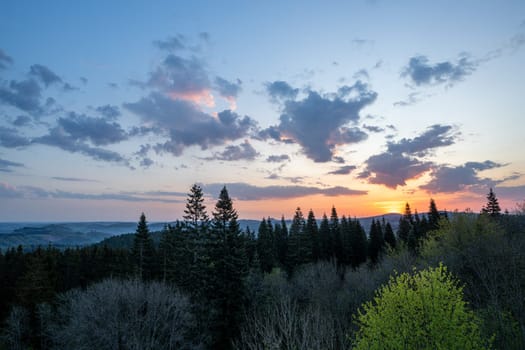 Panoramic image of landscape within the Vulkan Eifel, Rhineland-Palatinate, Germany