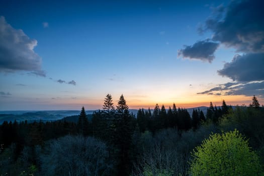 Panoramic image of landscape within the Vulkan Eifel, Rhineland-Palatinate, Germany