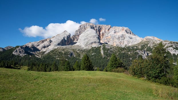 Panoramic image of landscape in South Tirol with famous Prags valley, Italy, Europe