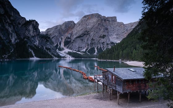 Panoramic image of landscape in South Tirol with famous Prags valley, Italy, Europe