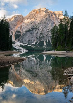 Panoramic image of landscape in South Tirol with famous Prags valley, Italy, Europe