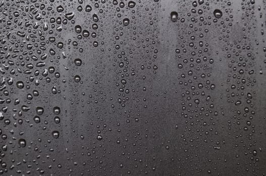 Close up of water droplets on dark cover background. Water droplets concept.