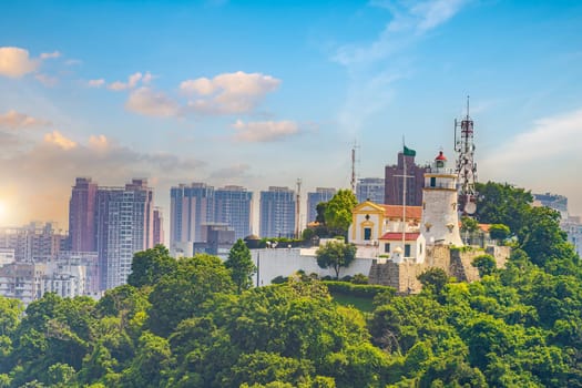 Beautiful cityscape of Macau downtown city skyline