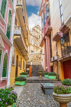 Ruins Of Saint Paul's Cathedral in downtown Macau