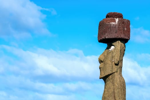 The ancient moai on Easter Island in Chile