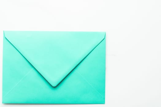 Postal service, newsletter and greeting card concept - Blank paper envelopes on marble flatlay background, holiday mail letter or post card message design
