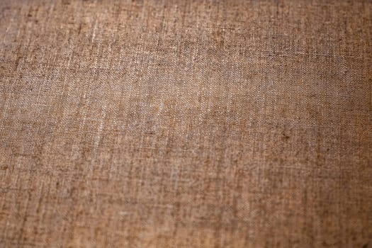 Textile material, natural surface and vintage decor texture concept - Decorative brown linen fabric textured background for interior, furniture design and art canvas backdrop