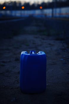 The Blue Canister. High quality photo