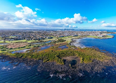 Jawbone Marine Sanctuary on a winter's day in Williamstown, Melbourne, Victoria, Australia