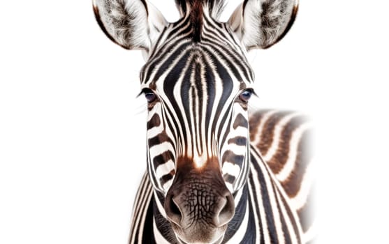 A zebra is staring at the camera with its mouth open. The zebra's face is the main focus of the image, and it is curious or surprised