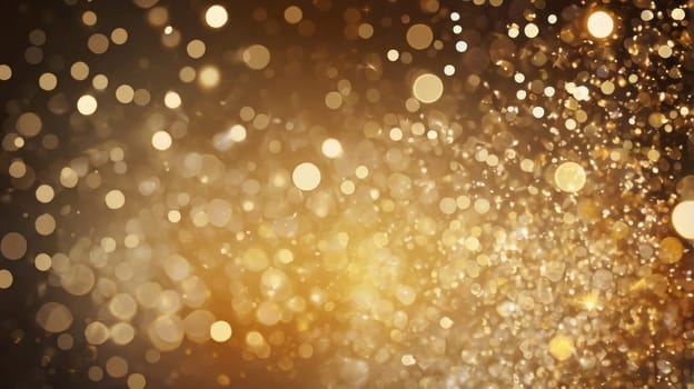 gold abstract background with bokeh defocused lights.