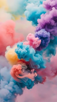 Abstract colorful multicolored smoke background in pastel colors, abstract background for presentations.