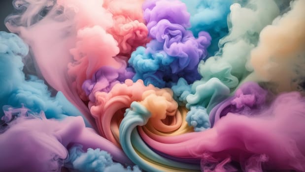 Abstract colorful multicolored smoke background in pastel colors, abstract background for presentations.