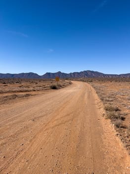 Distant mountains and road in Ikara Flinders Ranges South Australia