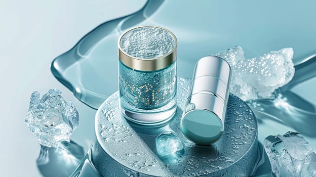 Skincare cosmetic product, spa and organic beauty cosmetics for bodycare, hair care, natural skin care routine