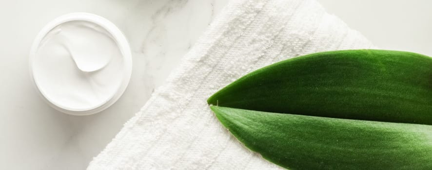 Anti-age cream products on marble, flatlay - skincare and body care, luxury spa and clean cosmetic concept. Beauty of an organic spa experience