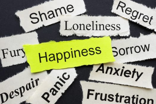 Negative mental states and the word happiness as concept in psychotherapy.