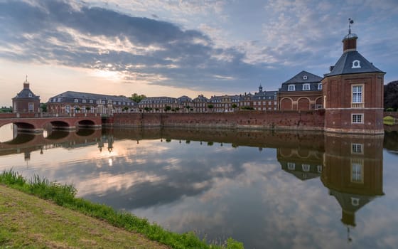 NORDKIRCHEN, GERMANY - JUNE 30, 2023: Nordkirchen castle in evening light on June 30, 2023 in Munsterland, North Rhine Westphalia, Germany