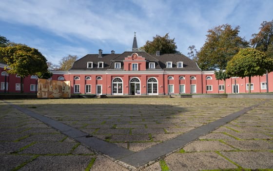 OBERHAUSEN, GERMANY - OCTOBER 27, 2022: Historic city castle, landmark of Ruhr metropolis Oberhausen on October 27, 2022 in North Rhine Westphalia, Germany