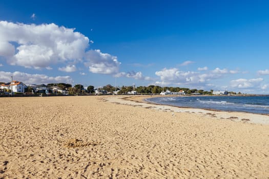 Williamstown Beach on a winter's day in Williamstown, Melbourne, Victoria, Australia