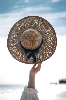 Sunny Escapes: Stylish Straw Hat for Beach Relaxation