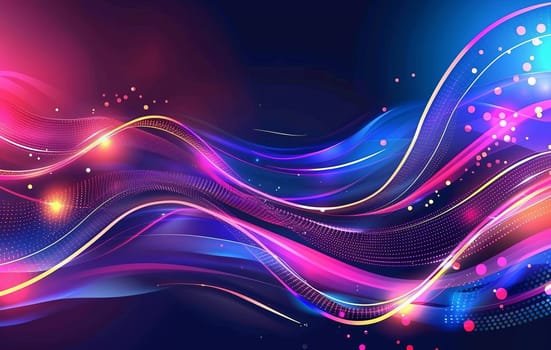 A colorful, swirling pattern of pink, blue, and purple with a lot of sparkles by AI generated image.