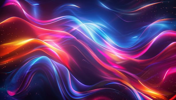 A colorful, swirling pattern of pink, blue, and purple with a lot of sparkles by AI generated image.