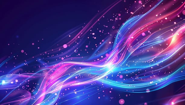 A colorful, swirling pattern of pink, blue, and purple with a lot of sparkles by AI generated image.