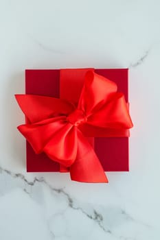 Romantic celebration, lifestyle and birthday present concept - Luxury red holiday gifts on marble