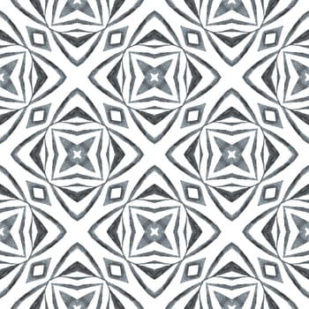 Textile ready elegant print, swimwear fabric, wallpaper, wrapping. Black and white pretty boho chic summer design. Organic tile. Trendy organic green border.