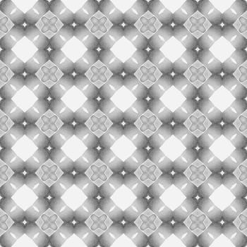 Medallion seamless pattern. Black and white overwhelming boho chic summer design. Watercolor medallion seamless border. Textile ready wonderful print, swimwear fabric, wallpaper, wrapping.
