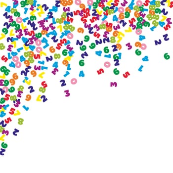 Scattered letters of latin alphabet. Colorful childish floating characters of English language. Foreign languages study concept. Back to school banner .