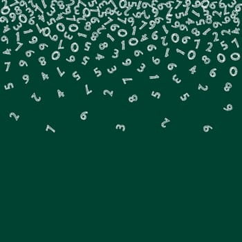 Flying latin letters. Colorful childish scattered charachters of English alphabet. Foreign languages study concept. Back to school banner .