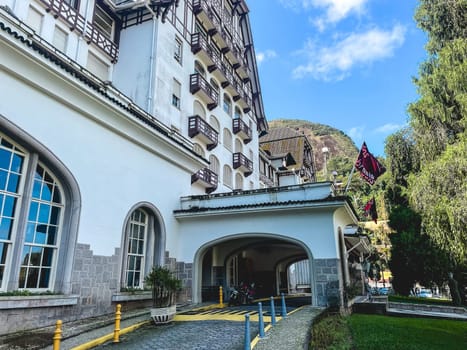 Quitandinha Palace, Historic building at Petropolis, Rio de Janeiro, Brazil. May 30, 2024.
