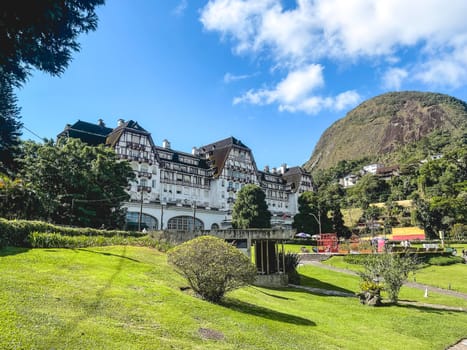 Quitandinha Palace, Historic building at Petropolis, Rio de Janeiro, Brazil. May 30, 2024.