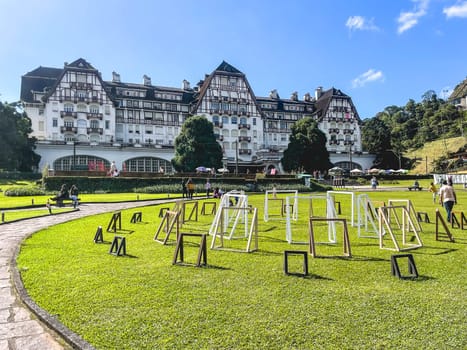 Quitandinha Palace, Historic building at Petropolis, Rio de Janeiro, Brazil. May 30, 2024.