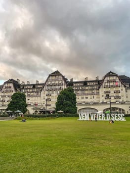 Quitandinha Palace, Historic building at Petropolis, Rio de Janeiro, Brazil. May 30, 2024.